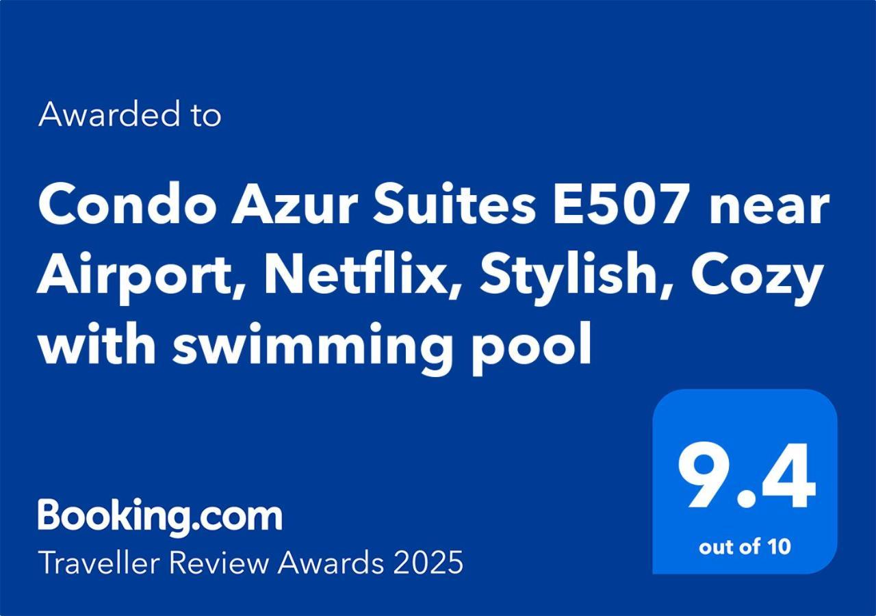 Condo Azur Suites E507 Near Airport, Netflix, Stylish, Cozy With Swimming Pool 막탄 외부 사진